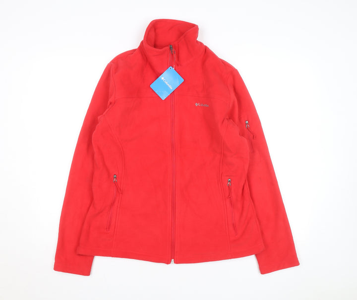 Columbia Men's Red Fleece Full Zip Windbreaker Jacket Size L