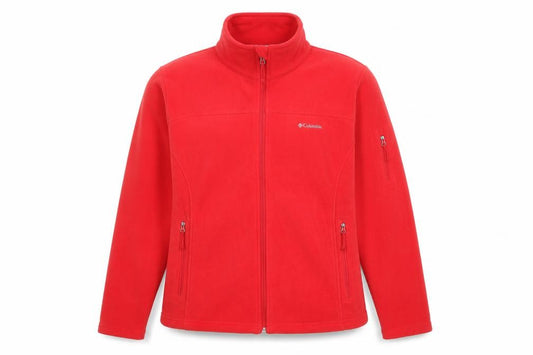 Columbia Men's Red Fleece Full Zip Windbreaker Jacket Size L