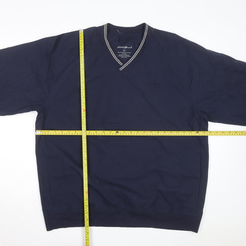 Eddie Bauer Men's Blue V-Neck Pullover Sweatshirt Size L Tall