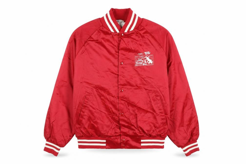 WestArk Men's Red XL Varsity Jacket Nylon Satin 90s USA Made