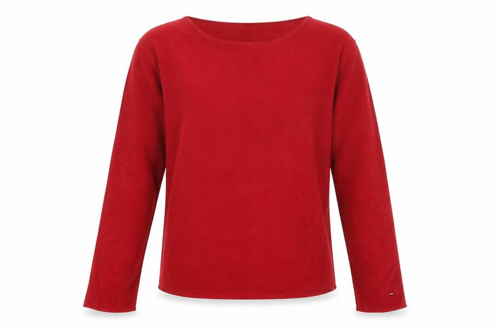 Front view of Tommy Hilfiger Men's Red Fleece jumper M