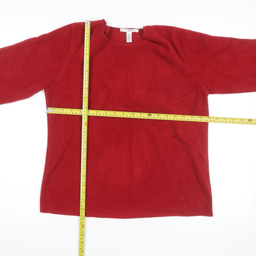 Tommy Hilfiger Men's Red Fleece Pullover Jumper M
