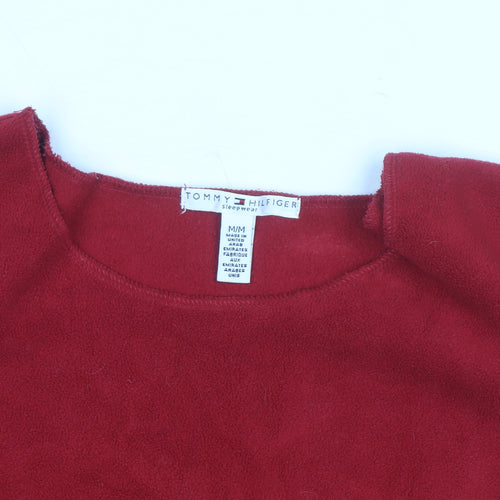 Tommy Hilfiger Men's Red Fleece Pullover Jumper M