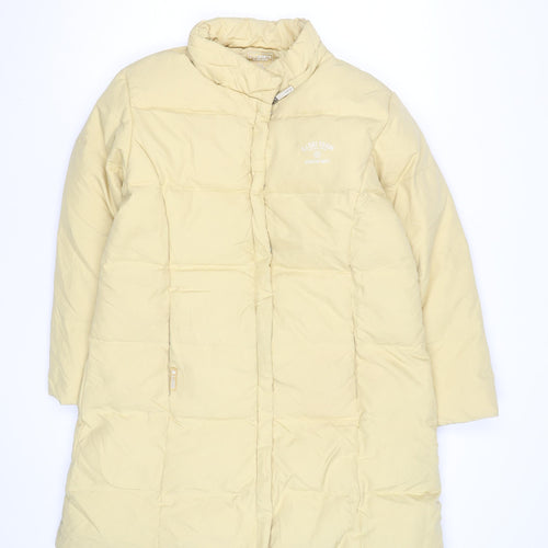 E.J. Sports Womens Beige Size 12 Long Puffer Coat Winter Warm