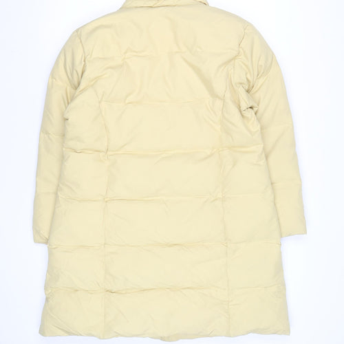 E.J. Sports Womens Beige Size 12 Long Puffer Coat Winter Warm