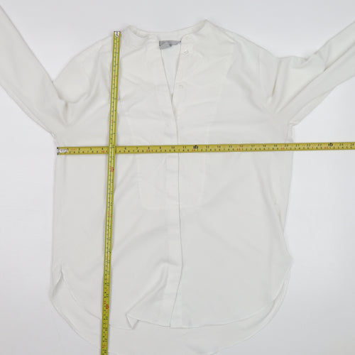 H&M Women’s White Long Sleeve Blouse Size 10 Classic Woven Shirt