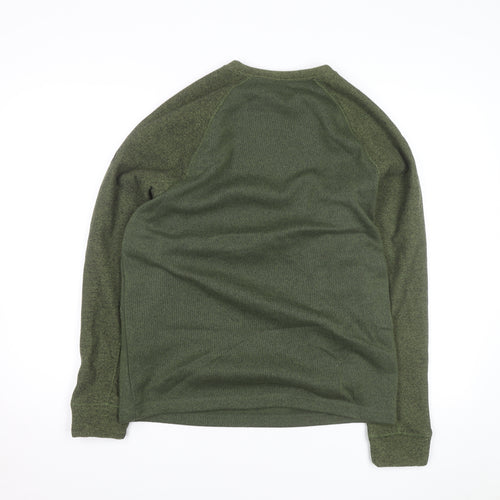 Craghoppers Mens Green Crew Neck Wool Blend Pullover Jumper M