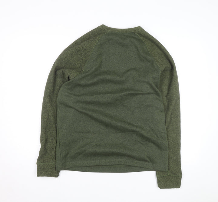 Craghoppers Mens Green Crew Neck Wool Blend Pullover Jumper M