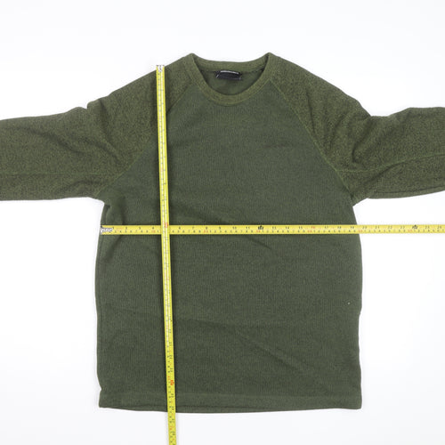 Craghoppers Mens Green Crew Neck Wool Blend Pullover Jumper M