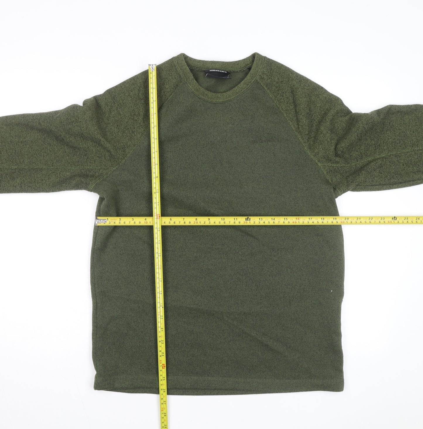 Craghoppers Mens Green Crew Neck Wool Blend Pullover Jumper M