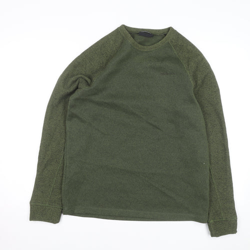 Craghoppers Mens Green Crew Neck Wool Blend Pullover Jumper M