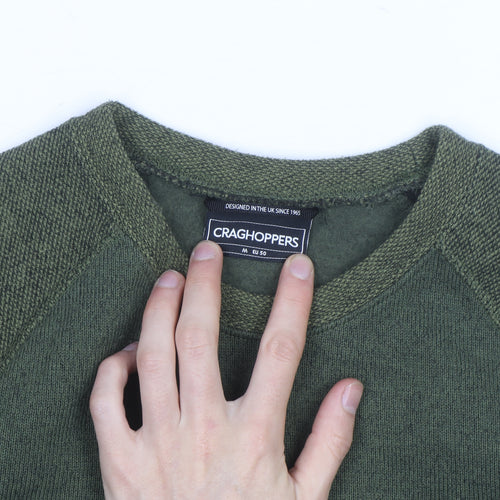 Craghoppers Mens Green Crew Neck Wool Blend Pullover Jumper M