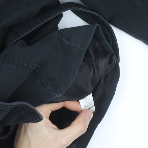 Oasis Women's Black Trench Coat Size S Belted Mid-Length Classic