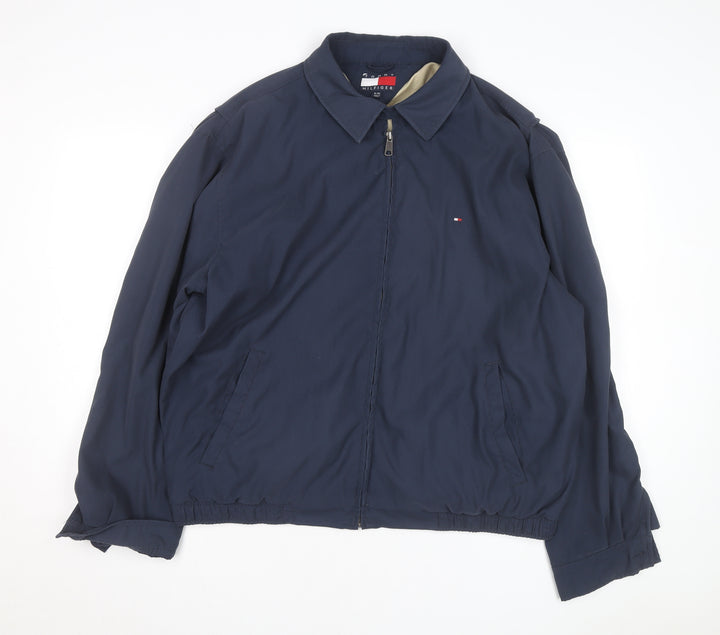 Tommy Hilfiger Men's Blue XL Bomber Jacket Classic Zip Casual