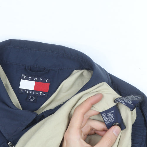 Tommy Hilfiger Men's Blue XL Bomber Jacket Classic Zip Casual