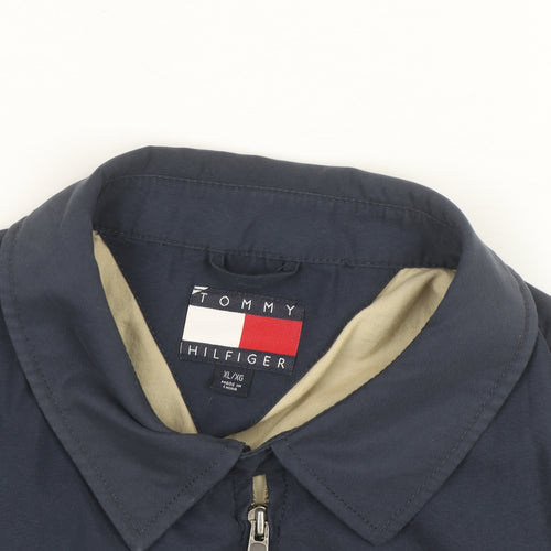 Tommy Hilfiger Men's Blue XL Bomber Jacket Classic Zip Casual