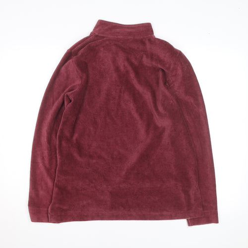 Cotton Traders Women's Red Corduroy Henley Jumper Size 12