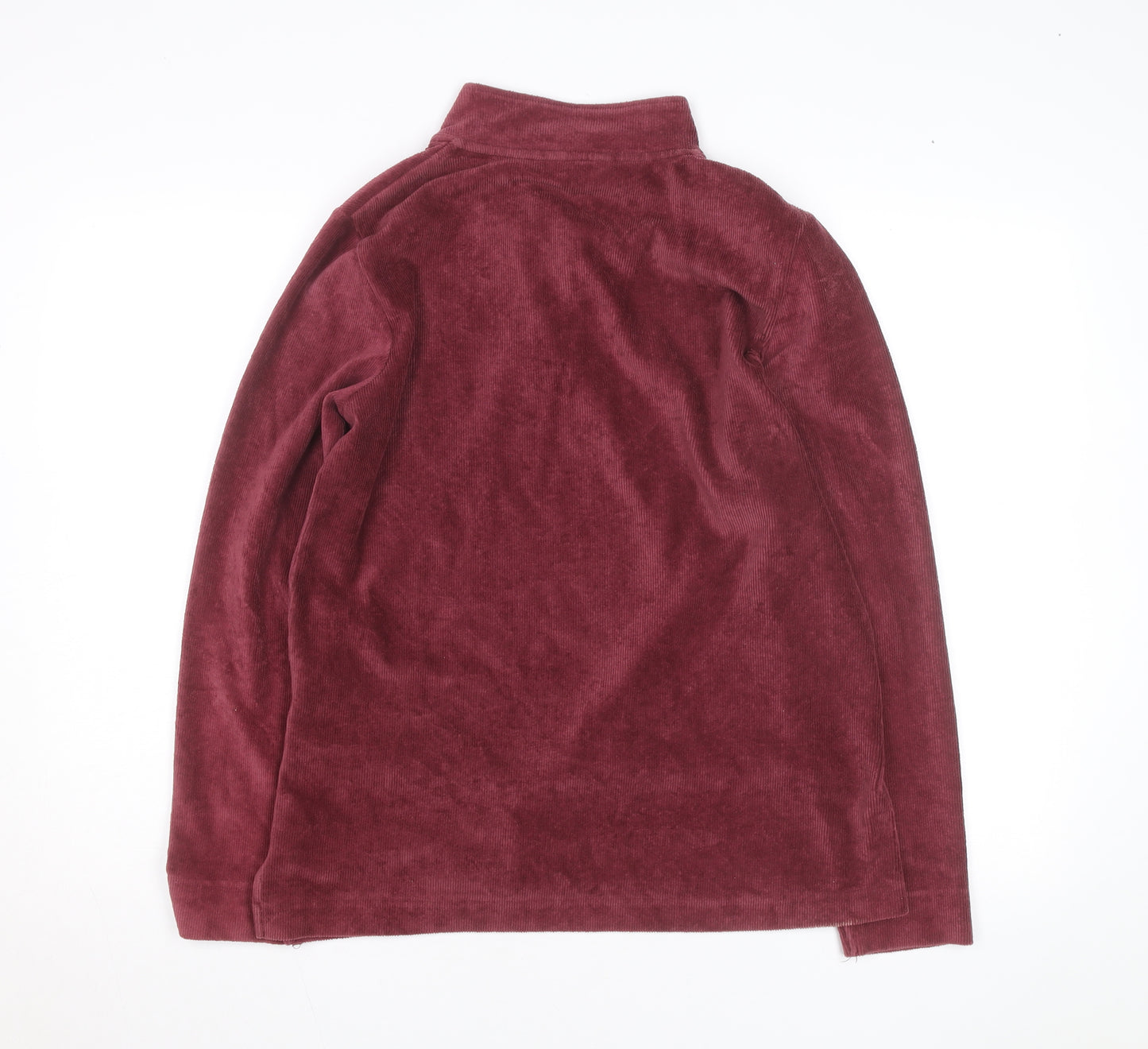 Cotton Traders Women's Red Corduroy Henley Jumper Size 12