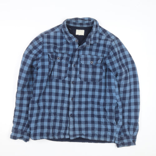 Mountain Warehouse Men's Blue Check Flannel Lined Jacket M