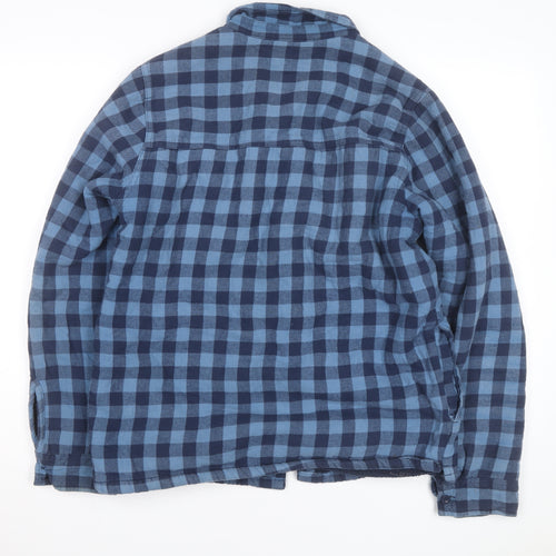 Mountain Warehouse Men's Blue Check Flannel Lined Jacket M