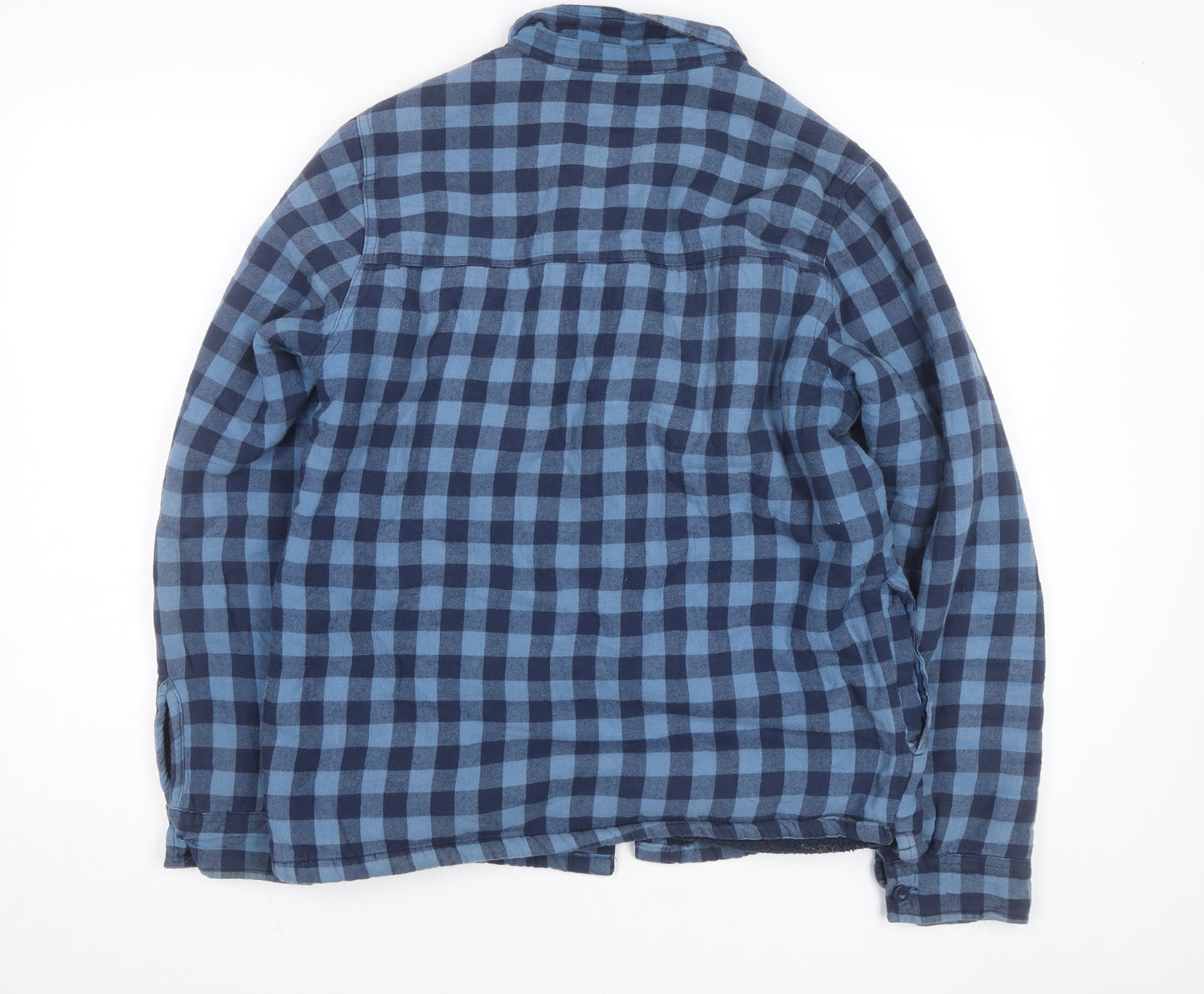 Mountain Warehouse Men's Blue Check Flannel Lined Jacket M