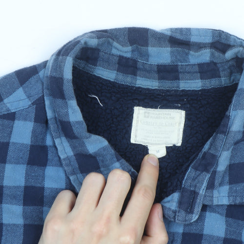Mountain Warehouse Men's Blue Check Flannel Lined Jacket M