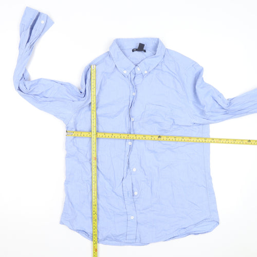 Gap Men's Blue Button-Down Cotton Oxford Shirt Medium