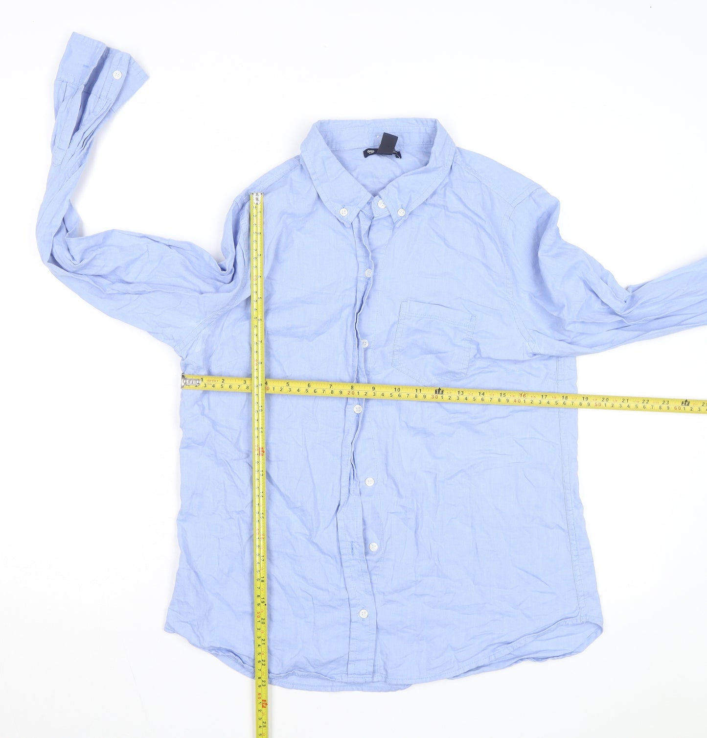 Gap Men's Blue Button-Down Cotton Oxford Shirt Medium