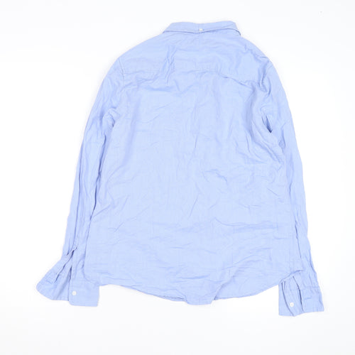 Gap Men's Blue Button-Down Cotton Oxford Shirt Medium