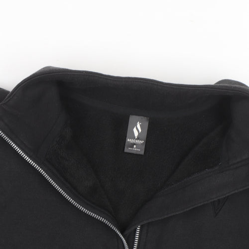 Skechers Men’s Black Fleece Zip-Up Active Jacket Size S