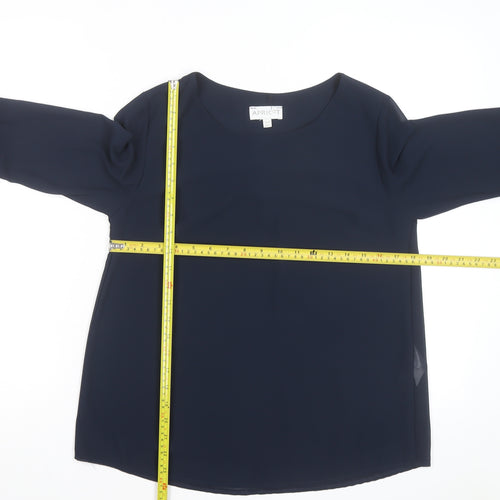 Apricot Women's Blue Pleated Long Sleeve Tunic Blouse Size 10