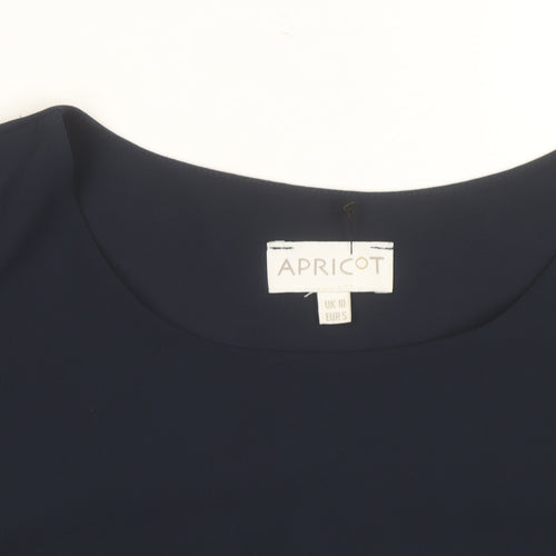 Apricot Women's Blue Pleated Long Sleeve Tunic Blouse Size 10