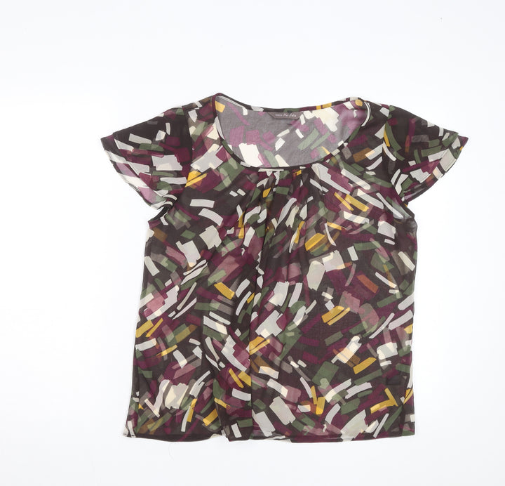 Marks and Spencer Women’s Multicoloured Chiffon Blouse Size 14