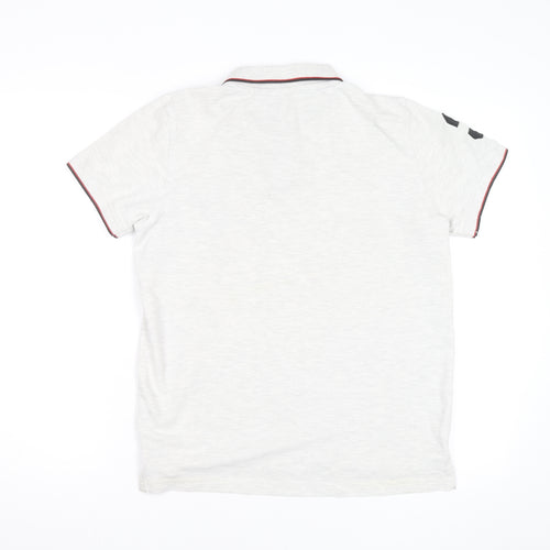 U.S. Polo Assn. Men's Ivory Short Sleeve Cotton Polo Shirt M
