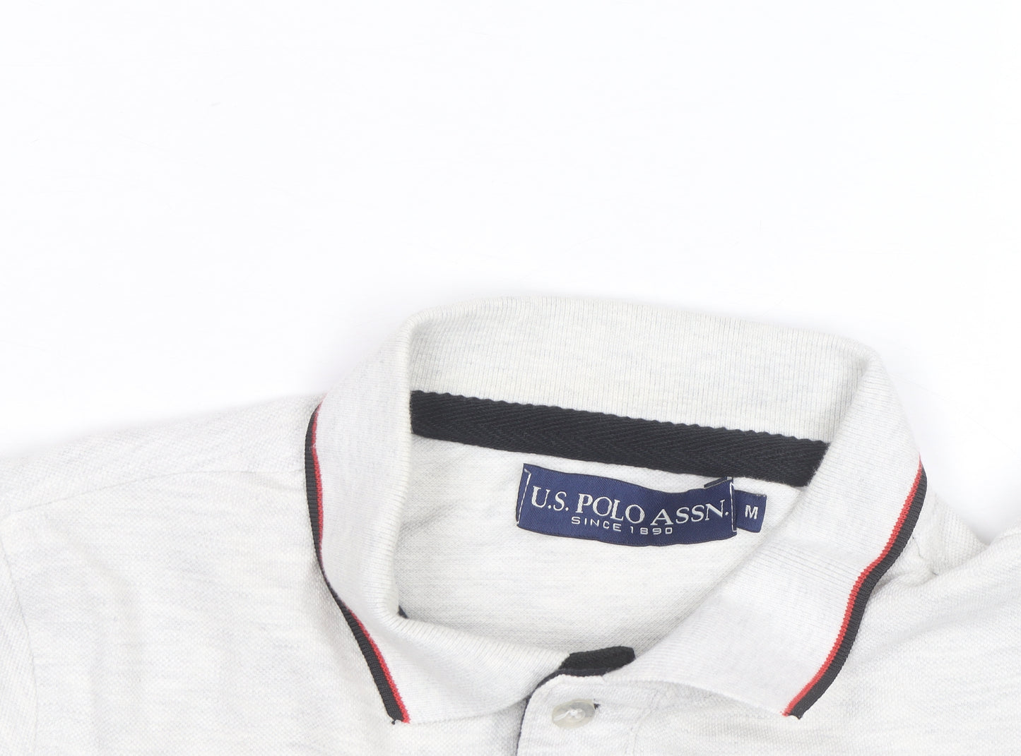 U.S. Polo Assn. Men's Ivory Short Sleeve Cotton Polo Shirt M
