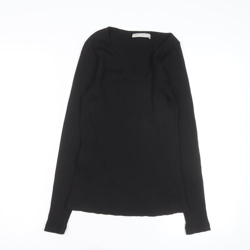 InWear Women's Black V-Neck Slim Fit Long Sleeve Jumper M