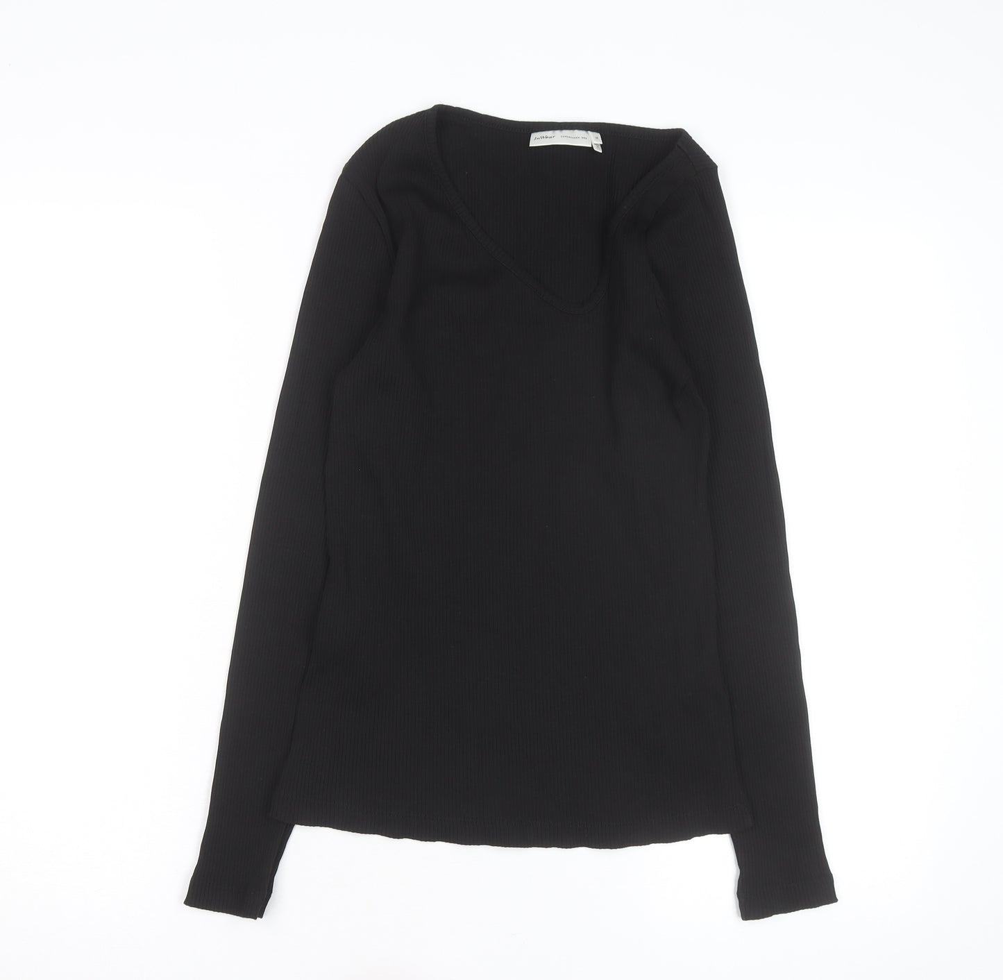 InWear Women's Black V-Neck Slim Fit Long Sleeve Jumper M