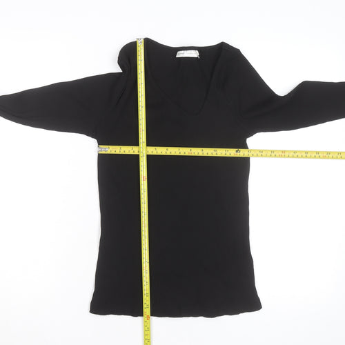 InWear Women's Black V-Neck Slim Fit Long Sleeve Jumper M