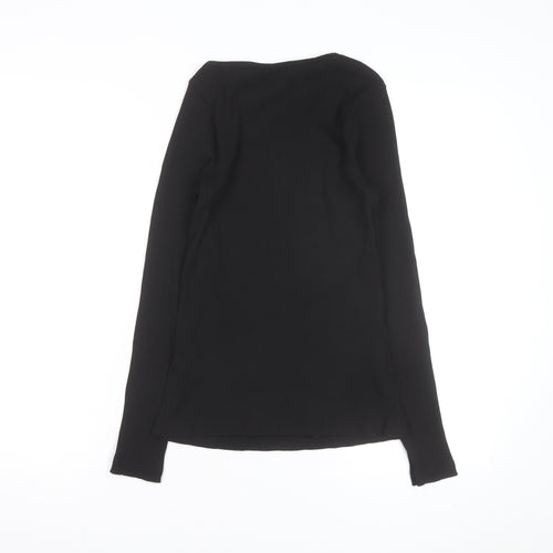 InWear Women's Black V-Neck Slim Fit Long Sleeve Jumper M