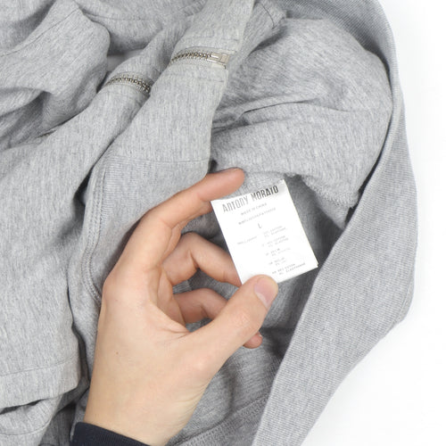 Antony Morato Men's Grey Full Zip Hoodie L Regular Fit