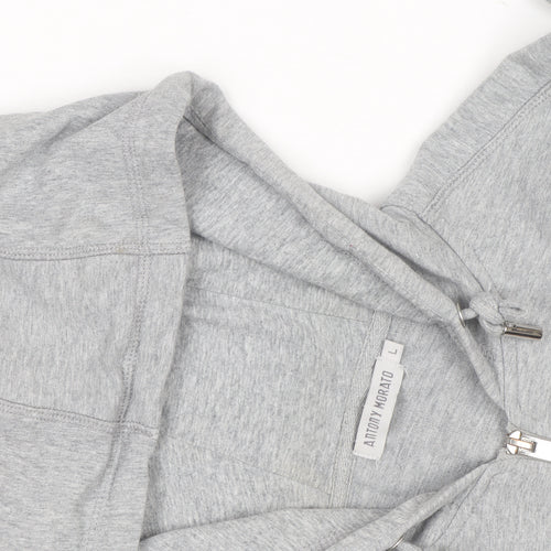 Antony Morato Men's Grey Full Zip Hoodie L Regular Fit
