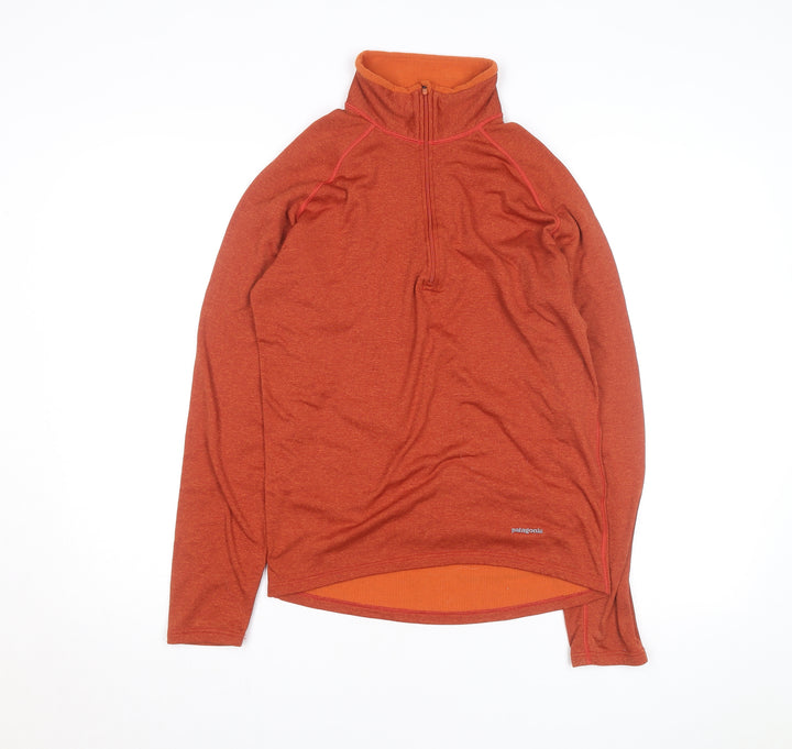 Patagonia Men's Orange 1/2 Zip Capilene Fleece Pullover L