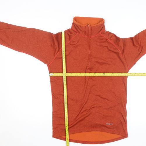 Patagonia Men's Orange 1/2 Zip Capilene Fleece Pullover L
