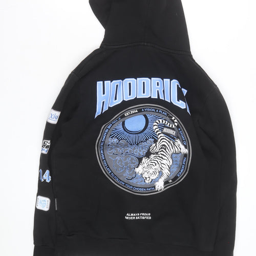 Hoodrich Men’s Black Pullover Hoodie S Graphic Tiger Streetwear