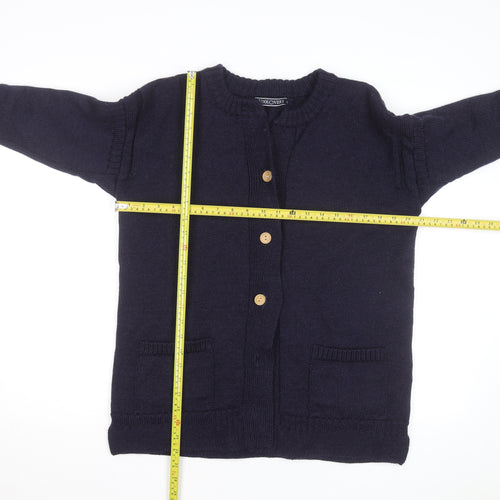 Woolovers Men's Blue Wool Long Sleeve Cardigan Size L