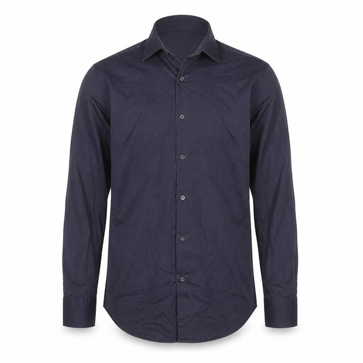 Hugo Boss Men's Blue Slim Fit Long Sleeve Button-Up Shirt 15.5