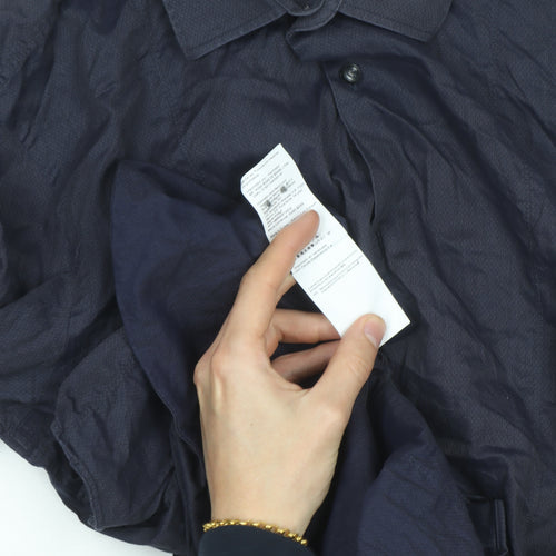 Hugo Boss Men's Blue Slim Fit Long Sleeve Button-Up Shirt 15.5