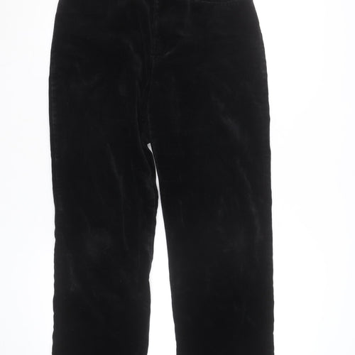GAP Women’s Black Cotton Velvet Straight Leg Trousers Size 8