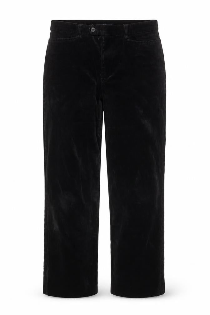 Gap Women’s Black Cotton Velvet Straight Leg Trousers Size 8