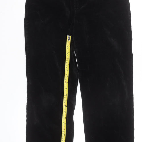 GAP Women’s Black Cotton Velvet Straight Leg Trousers Size 8